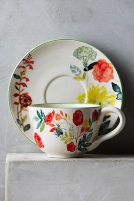 Climbing Rose Teacup & Saucer