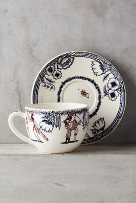 Gien Les Fables Cup & Saucer