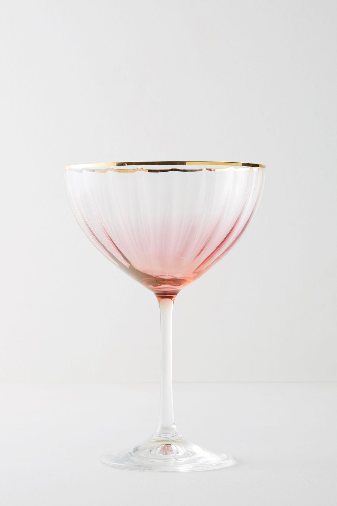 Waterfall Coupe Glass - Pink, Standard, One Size