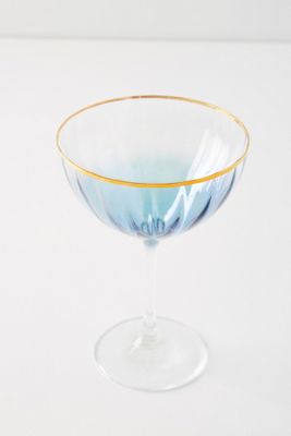 Purple Waterfall Coupe Glass