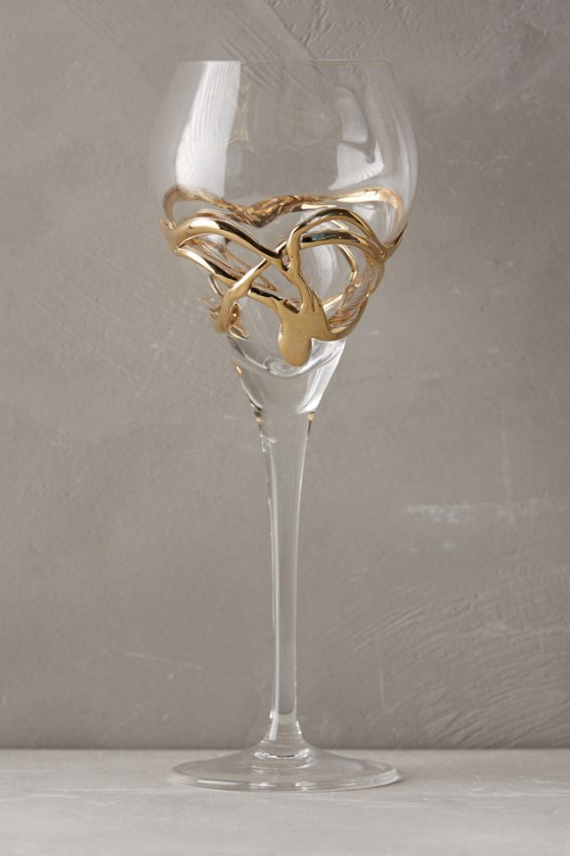 Glimmer-Wrapped White Wine Glass #1