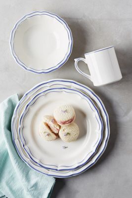 Gien Filet Bleu Four-Piece Place Setting