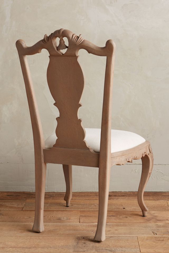 Handcarved Tassel Armless Dining Chair #2