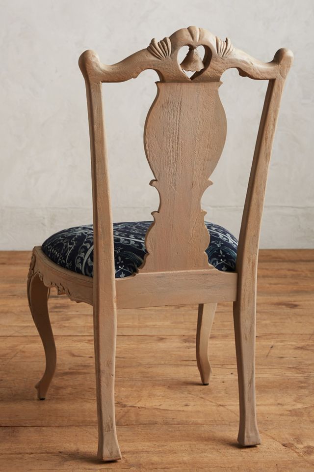 Handcarved Tassel Armless Dining Chair #2