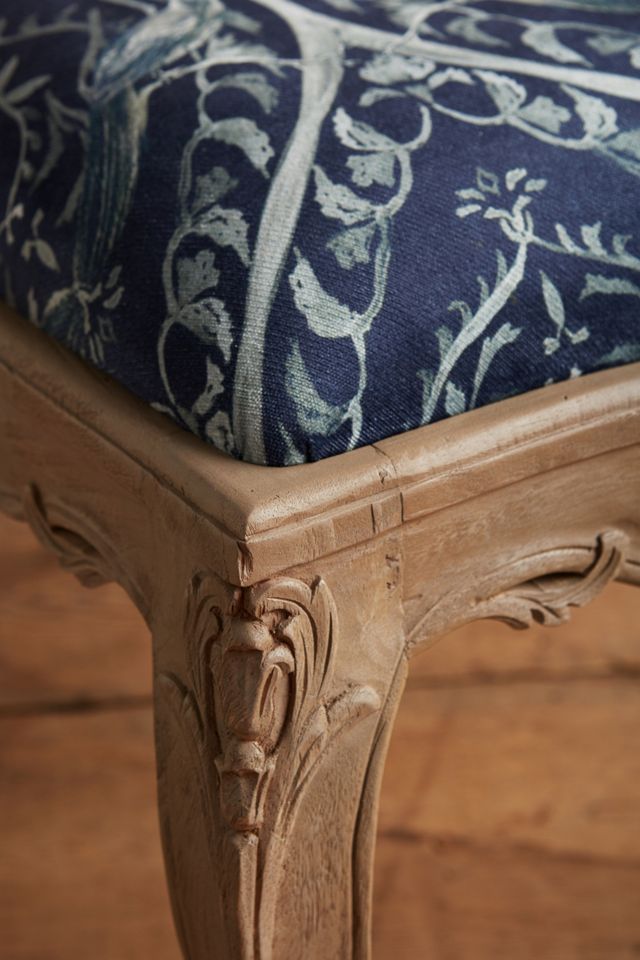 Handcarved Tassel Armless Dining Chair #3
