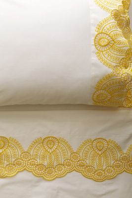 Eyelet Embroidered Sateen Sheet Set