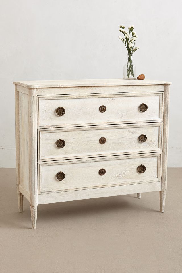 Anthropologie white outlet dresser