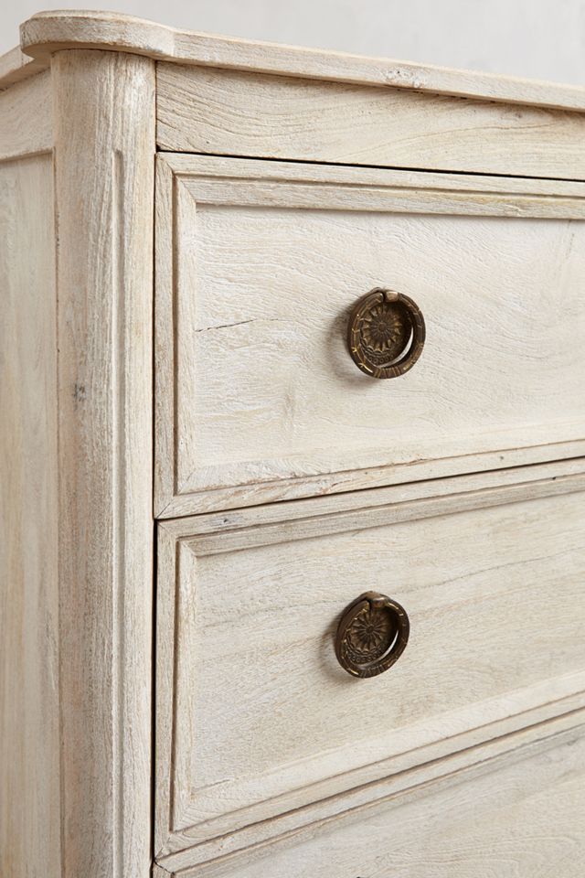 Washed Wood Three-Drawer Dresser #2