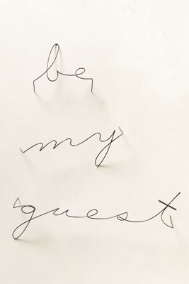 Wire Script Sculpture