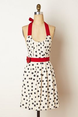 Gold Polka Dotted Apron