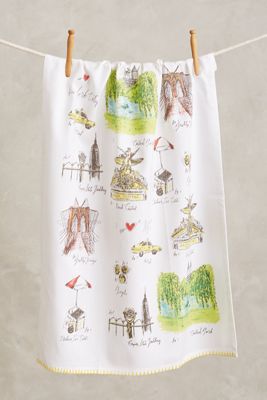 Mapped-Out Dishtowel
