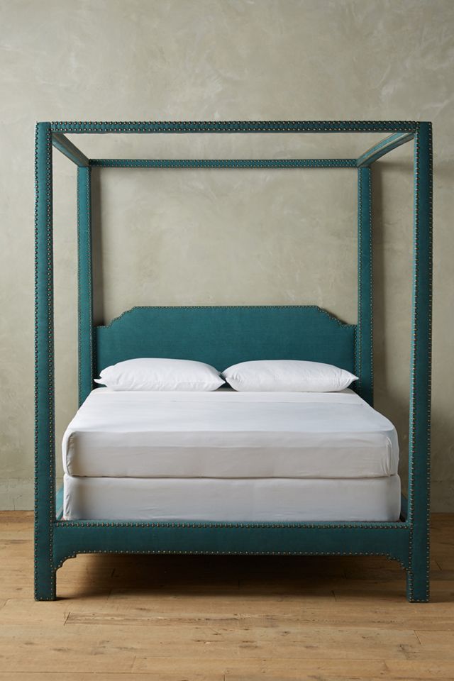 Nailhead Linen Bed #3