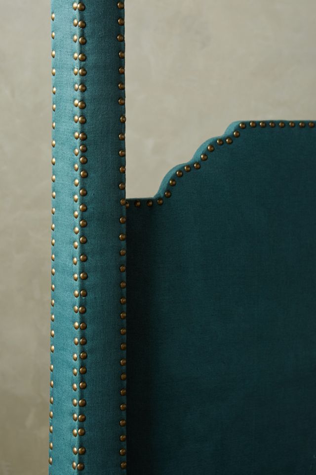 Nailhead Linen Bed #5