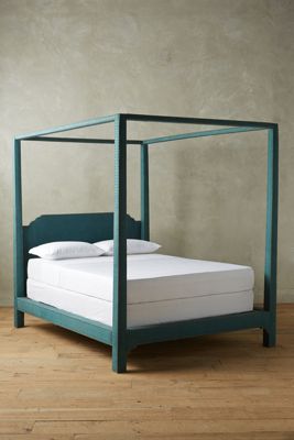 Nailhead Linen Bed