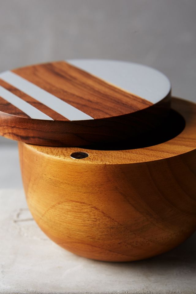 White Stripe Salt Cellar #1