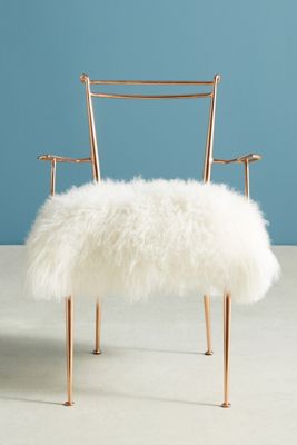 Shag Puff Dressing Chair