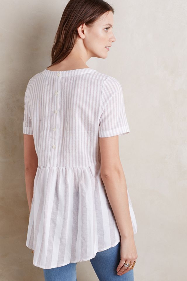 Vintage Stripe Peplum Top #2