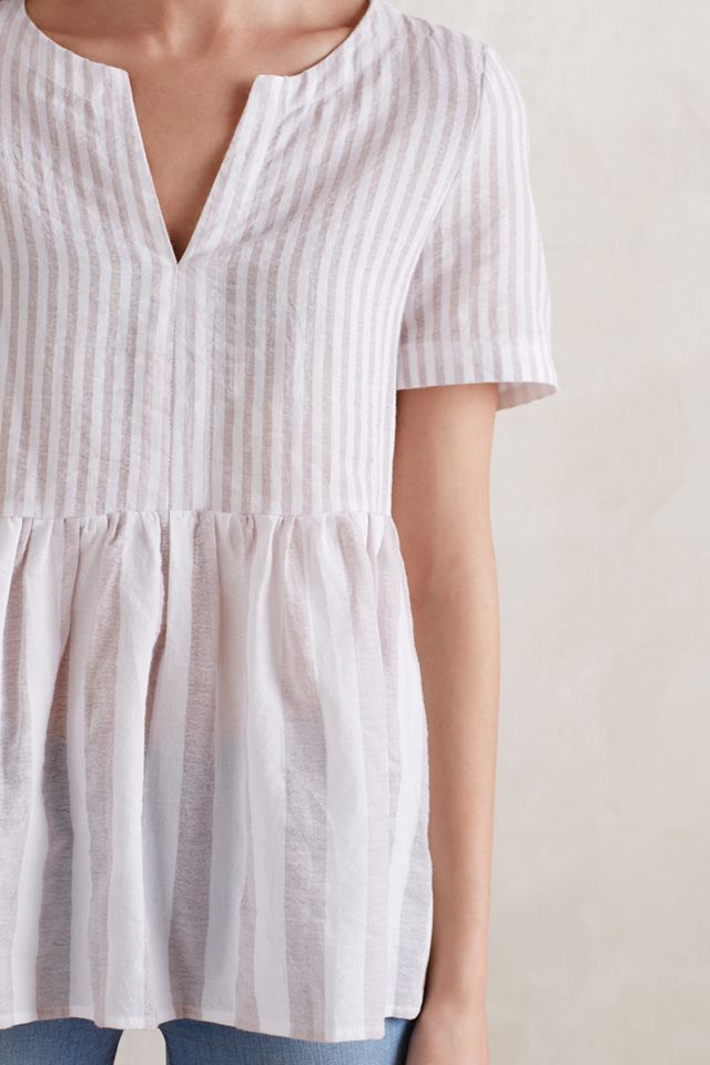 Vintage Stripe Peplum Top #4