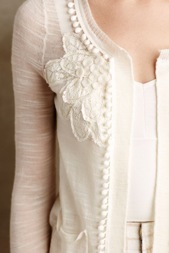 Pom-Fringe Cardigan #4