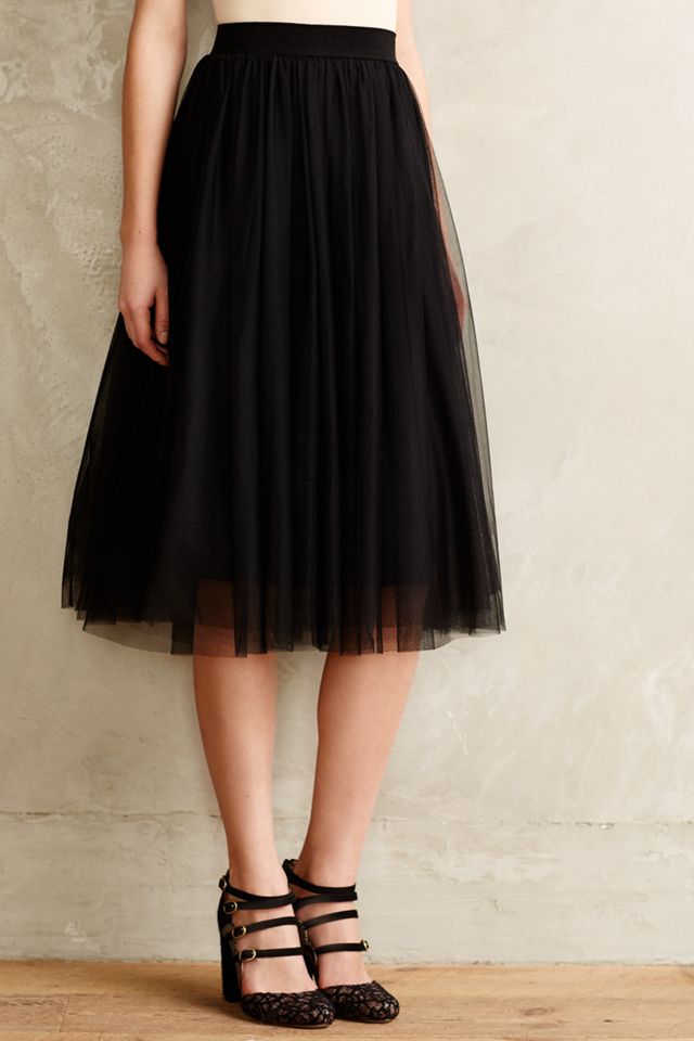 Tulle Midi Skirt | Anthropologie