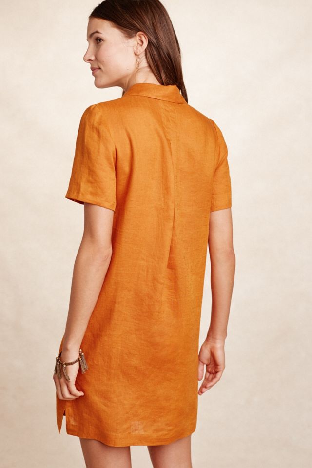 Lace-Up Linen Dress #1