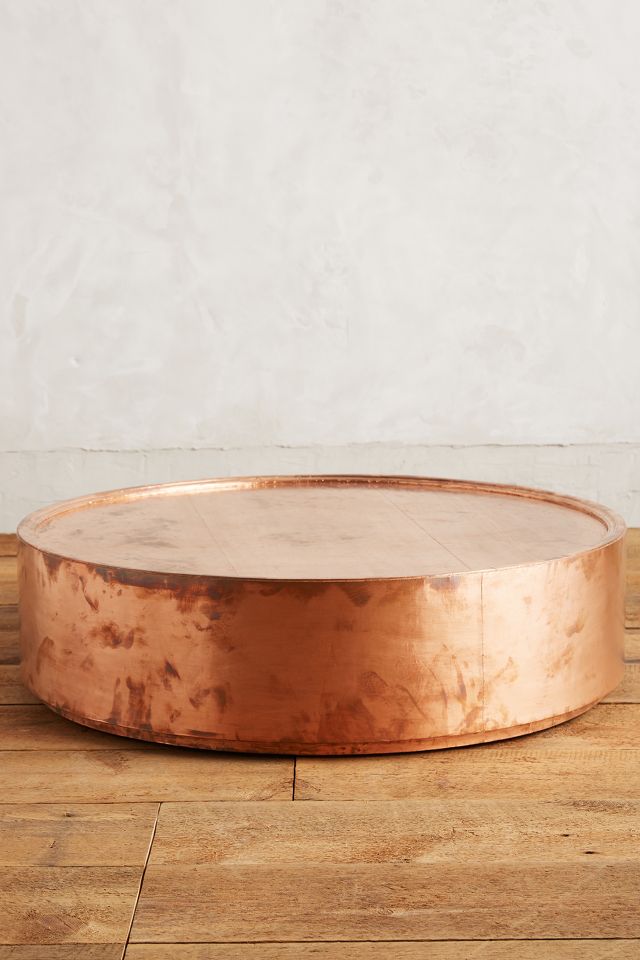 Anthropologie drum online coffee table