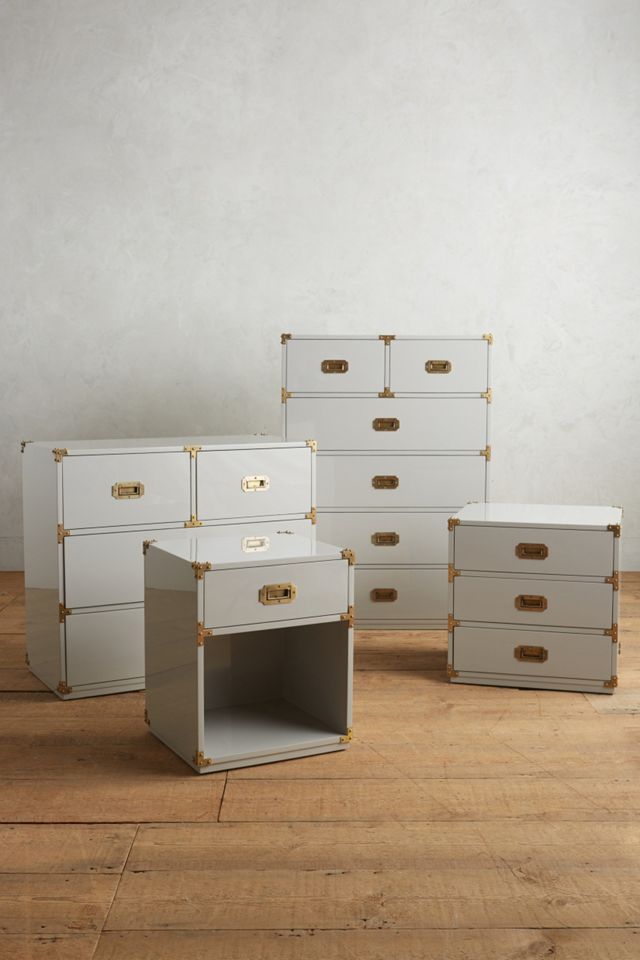 Lacquered Wellington Three-Drawer Dresser #1