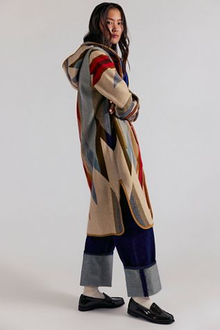 Manteau jacquard à capuche Pendleton