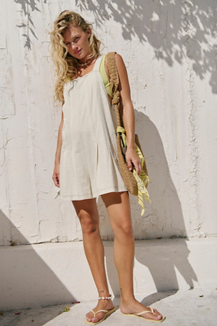 Ace Romper by free-est at Free People in Tan, Size: XL