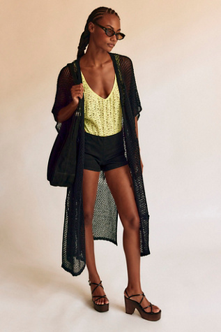 Traveling Easy Kaftan Top by Free People in Black