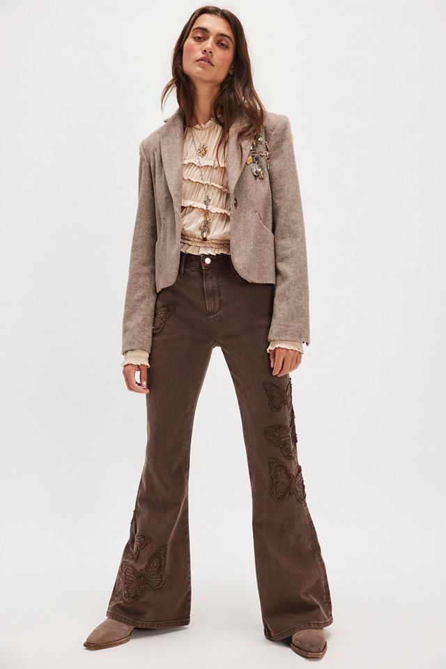 Driftwood Eva X Butterfly Patchwork Flare Jeans #1