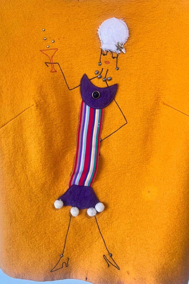 Reid & Reid Vintage Appliqué Champagne Shirt Selected by The Curatorial Dept. #1