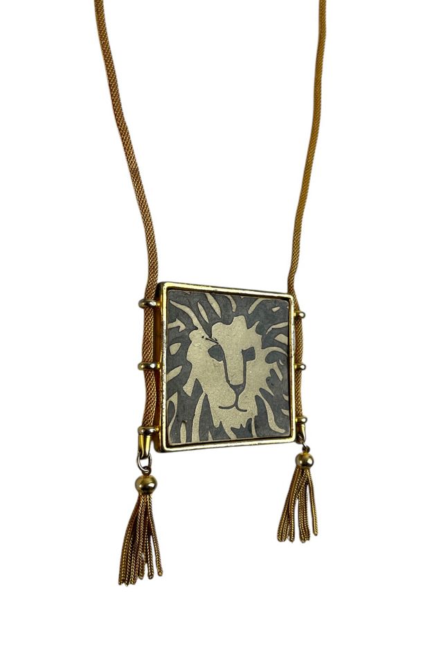 Vintage Anne Klein Lion Logo Necklace Selected By Ankh by Racquel #2