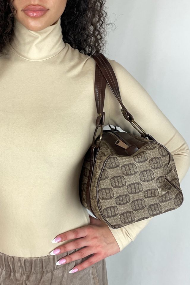 Vintage Brown Duffel Style Purse Selected By Ankh By Racquel #1