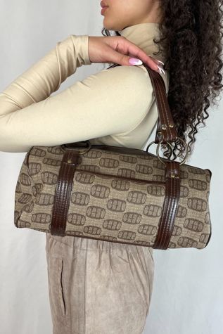 Vintage Brown Duffel Style Purse Selected By Ankh By Racquel
