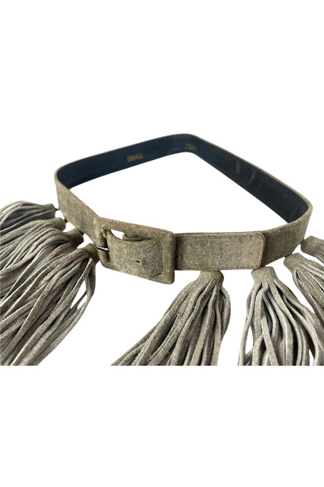 Vintage Grey Suede Tassel Belt Selected By Ankh By Racquel #2