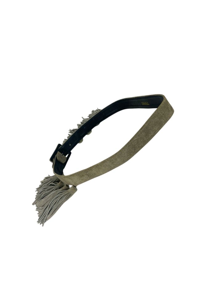Vintage Grey Suede Tassel Belt Selected By Ankh By Racquel #3