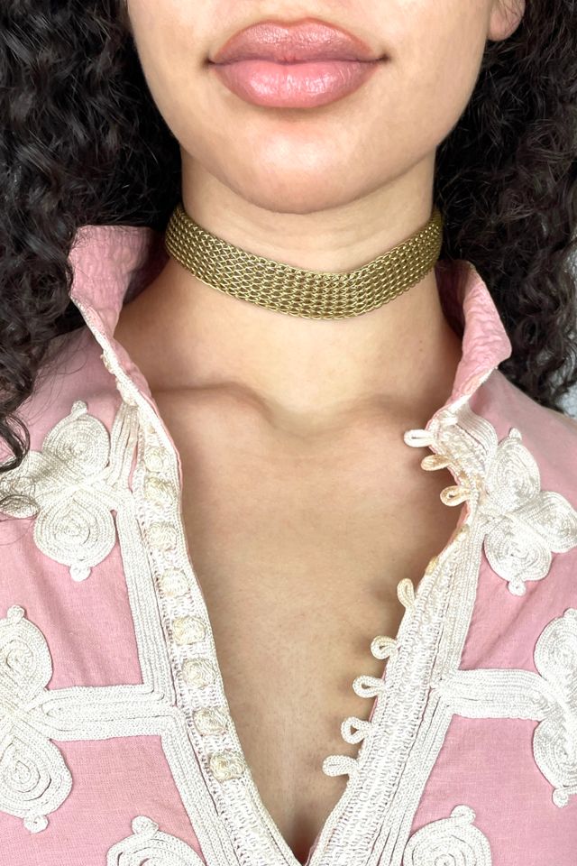 Vintage Gold Mesh Choker Selected By Ankh By Racquel #3