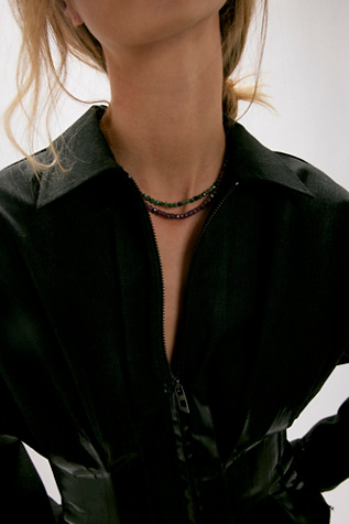 Atma Prema Natural Stone Necklace at Free People in Red