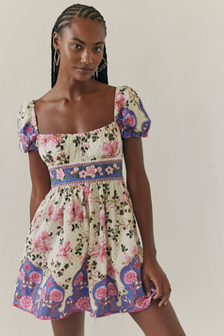 Agua Bendita Rosal Mini Dress at Free People in Pink, Size: L