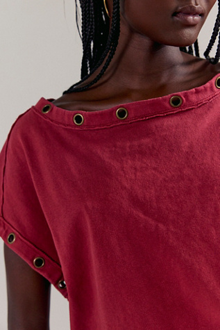 We The Free Billie Tee at Free People in Cardinal, Size: Small