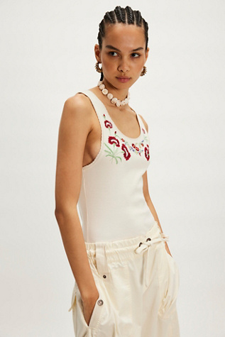 We The Free Summer Tank Top at Free People in Ivory Combo, Size: XS