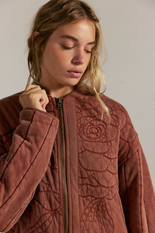 Rose Zip Up Sweatshirt