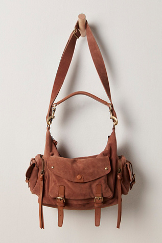 Женская сумка FP Collection Palermo Suede Shoulder, цвет: Бежевый — фото 2