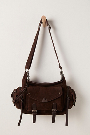 Palermo Suede Shoulder Bag by Free People in Brown