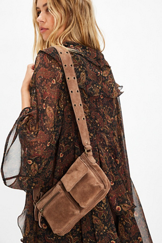 Suede Wade Bag by Free People in Brown