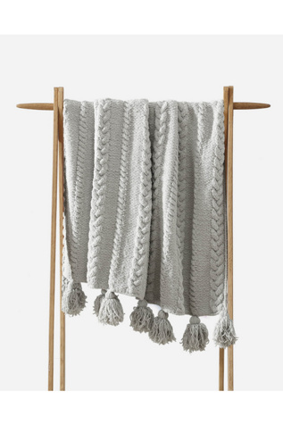 Sunday Citizen Braided Pom Pom Throw