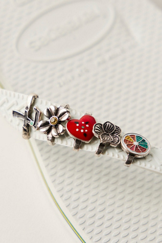 Sandal Charm Set by Free People in Silver, Size: L