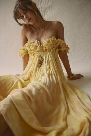 Mango Mambo Maxi Dress by Free People in Yellow, Size: S