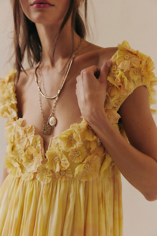 Mango Mambo Maxi Dress by Free People in Yellow, Size: S